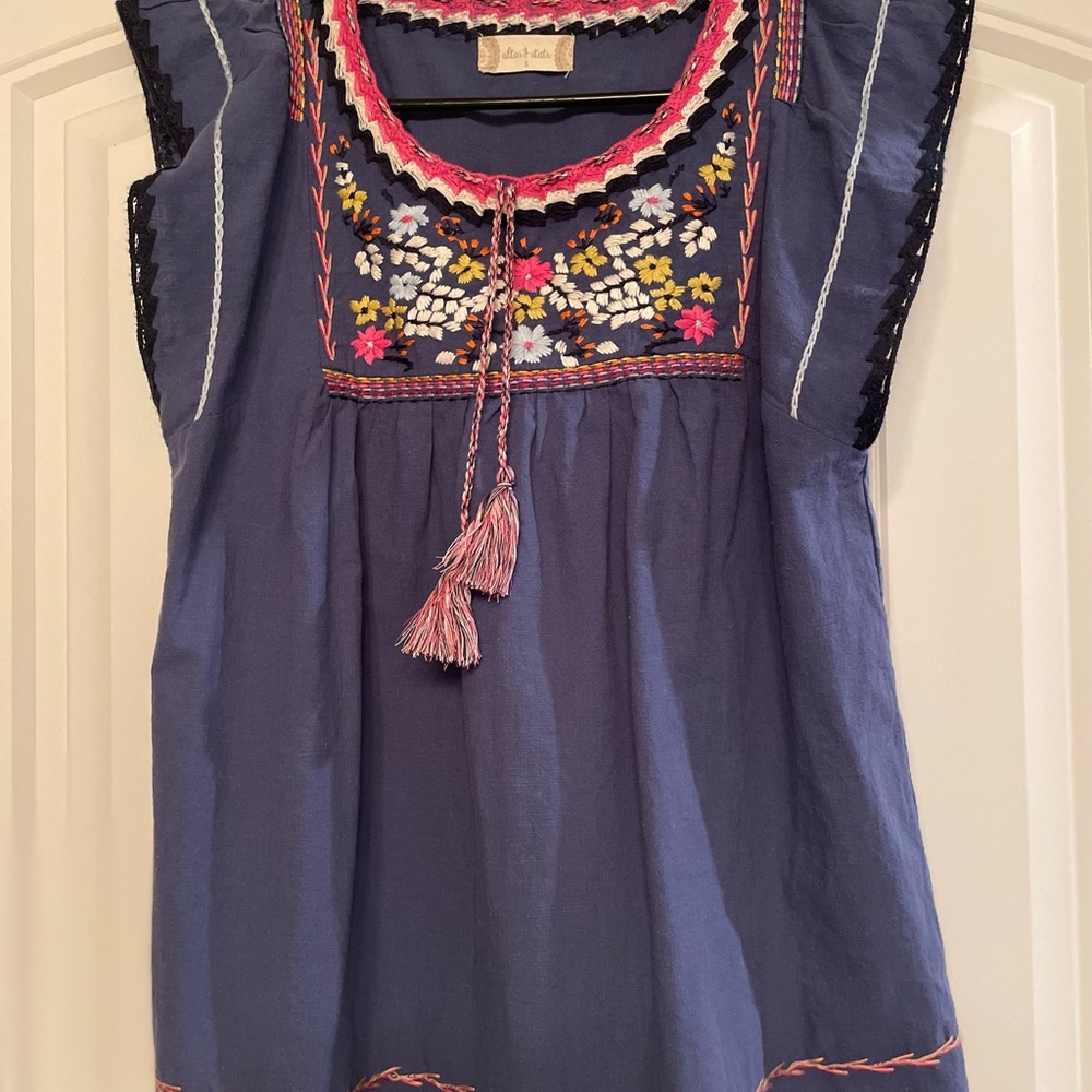 Altard State Sleeveless Blue Pattern